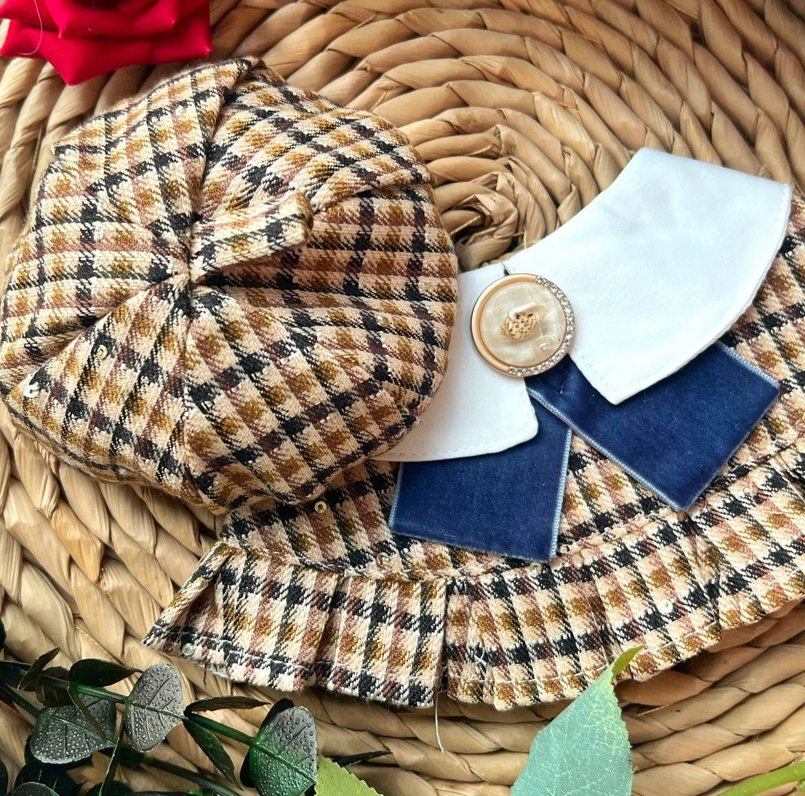 Women Vintage British Scarf (Blue) 復古英倫女裝圍巾（藍色）