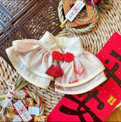 GDC0756 游游金魚中式披紗（香檳配淺金邊）