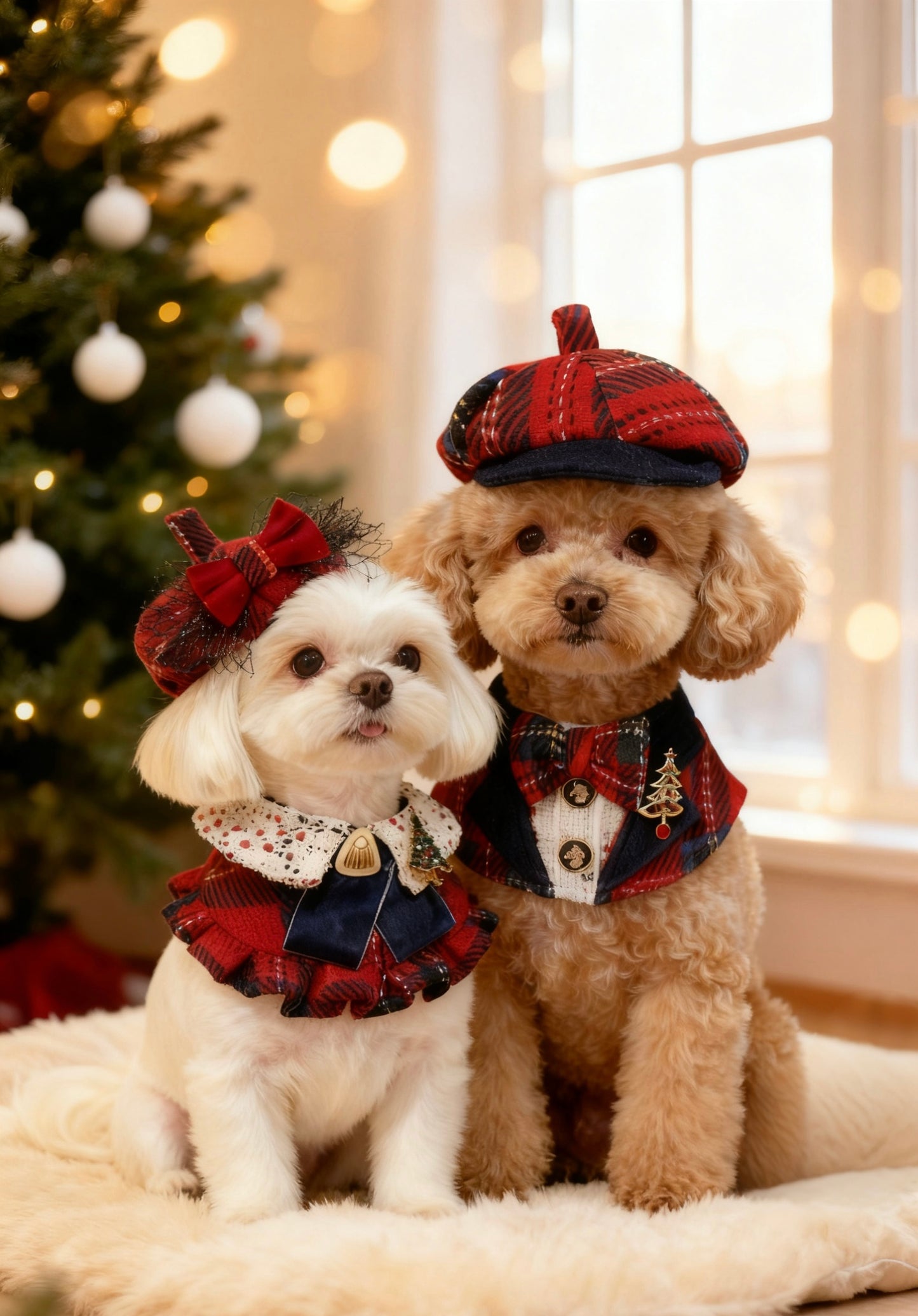 Classic Red Checkered Gentleman Suit Scarf 經典紅格紳士西裝圍巾
