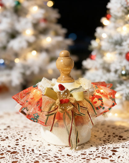 GDC0732 閃燈薑餅人聖誕紗紗圍巾