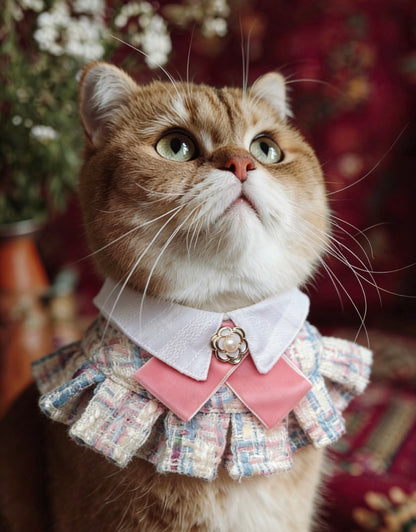 GDC0984 粉紅山茶花小香風圍巾