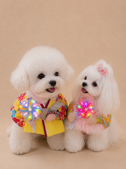 Fireworks Festival Sakura Kimono pet scarf product image | GutsDogCom