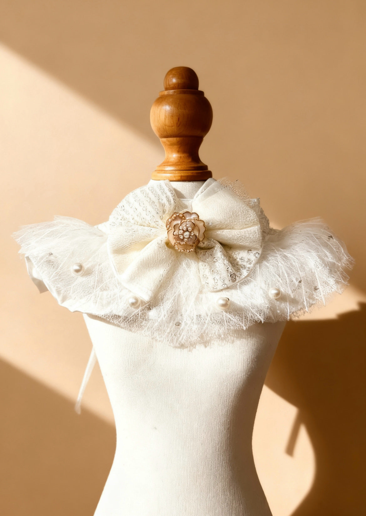 GDC0652 法式玫瑰花蕾絲圍巾