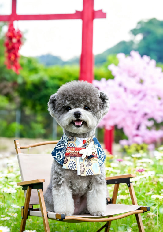 Lucky Crane Japanese Kimono Scarf product image | GutsDogCom