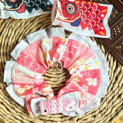 Hanabi Taikai Jade Rabbit with Pink Koinobori Lantern 玉兔煙火大會配粉紅鯉魚旗燈籠