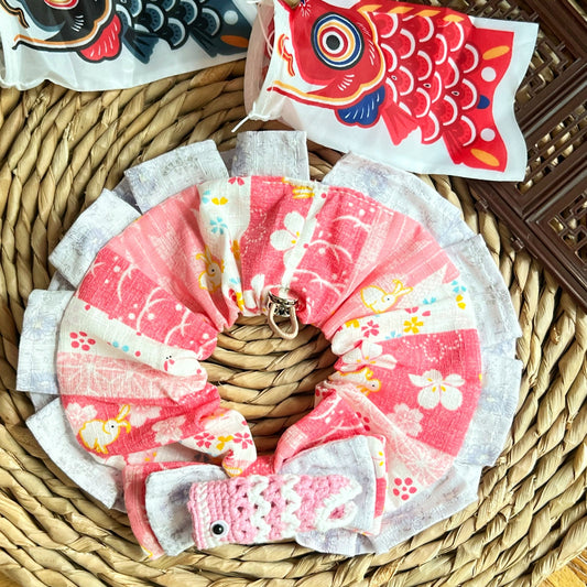 Hanabi Taikai Jade Rabbit with Pink Koinobori Lantern 玉兔煙火大會配粉紅鯉魚旗燈籠