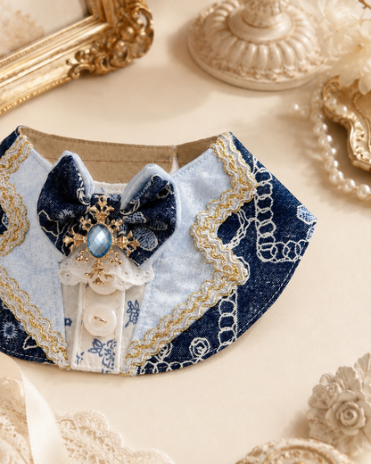 Versailles Denim Gentleman Scarf 凡爾賽丹寧西裝領巾
(預訂-6/20發貨）
