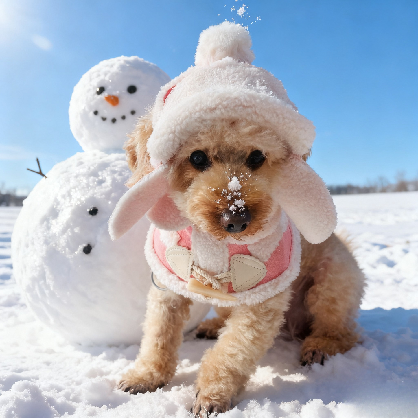 Korean Style Pink Fleece Cape 韓風粉紅毛絨圍巾