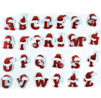 Brick Red Embroidered Deer Worker Pants Scarf (Choose your own letters) 綉紅色聖誕刺繡鹿工人褲圍巾（自選字母）