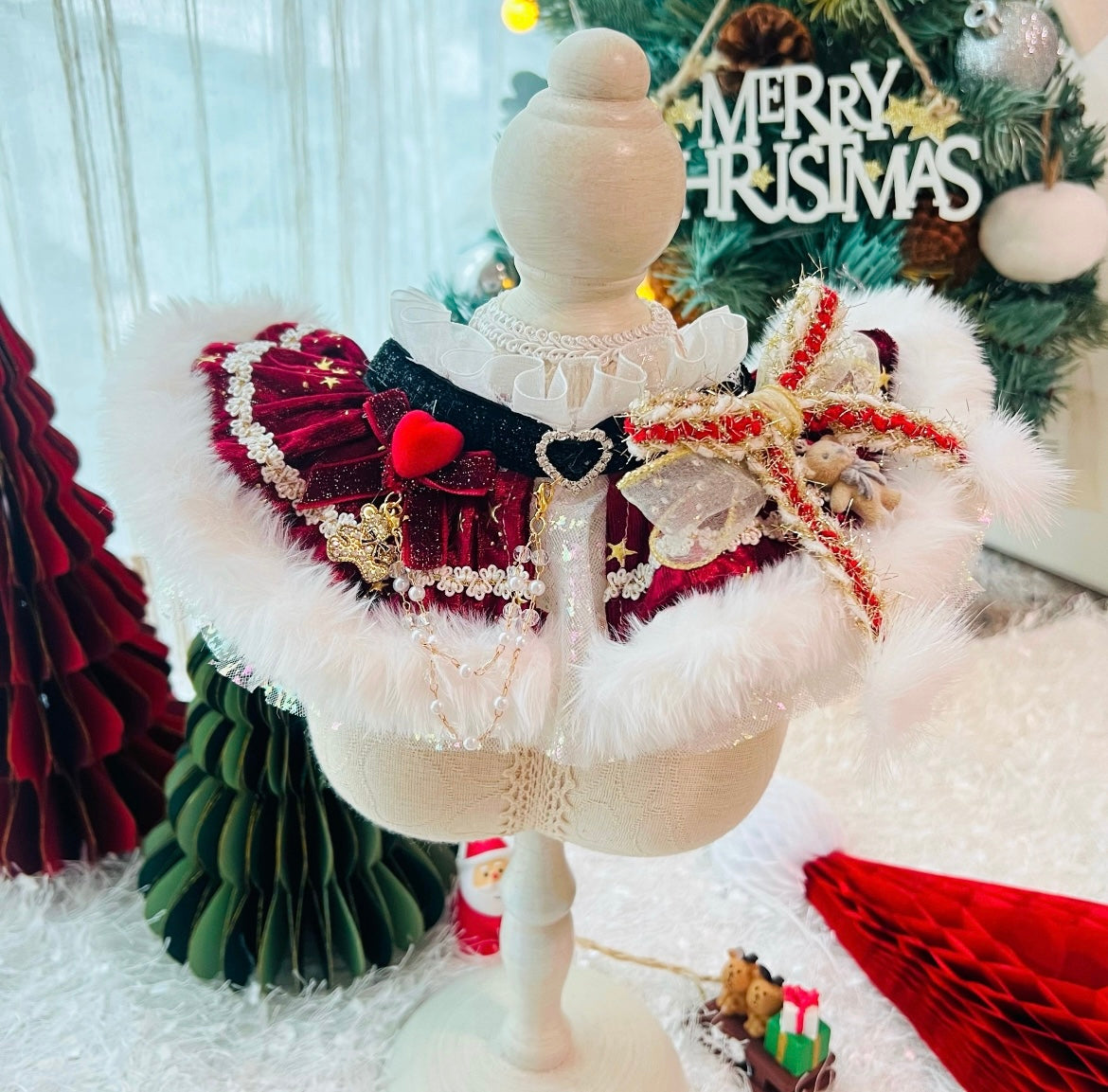 Christmas Gala Ball Scarf (Red) 聖誕華麗舞會圍巾（酒紅色）