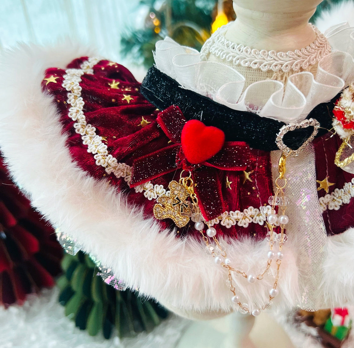 Christmas Gala Ball Scarf (Red) 聖誕華麗舞會圍巾（酒紅色）