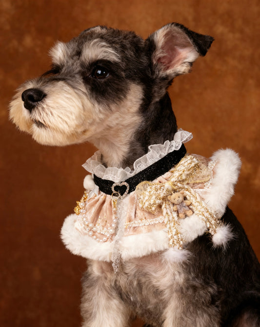 Christmas Gala Ball Scarf (Champagne Gold) product image 2 | GutsDogCom