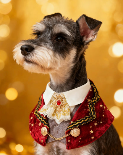 Royal Earl Scarf (With red starry fabric) 星空皇室伯爵紳士領巾(酒紅色)