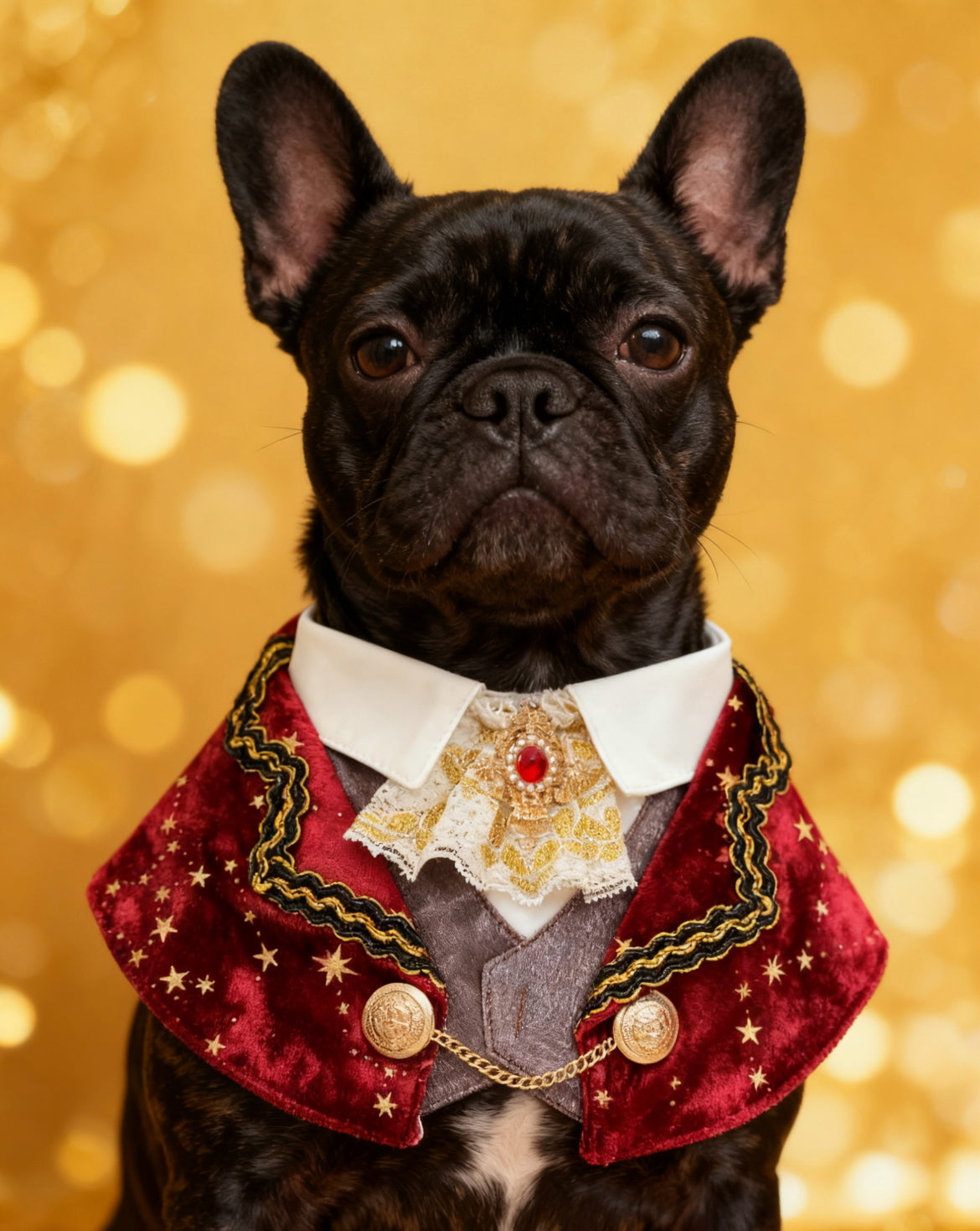 Royal Earl Scarf (With red starry fabric) 星空皇室伯爵紳士領巾(酒紅色)