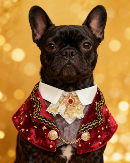 Royal Earl Scarf (With red starry fabric) 星空皇室伯爵紳士領巾(酒紅色)