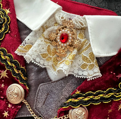 Royal Earl Scarf (With red starry fabric) 星空皇室伯爵紳士領巾(酒紅色)