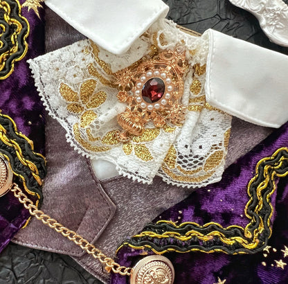 Royal Earl Scarf (With purple starry fabric) 星空皇室伯爵圍巾（深紫色）