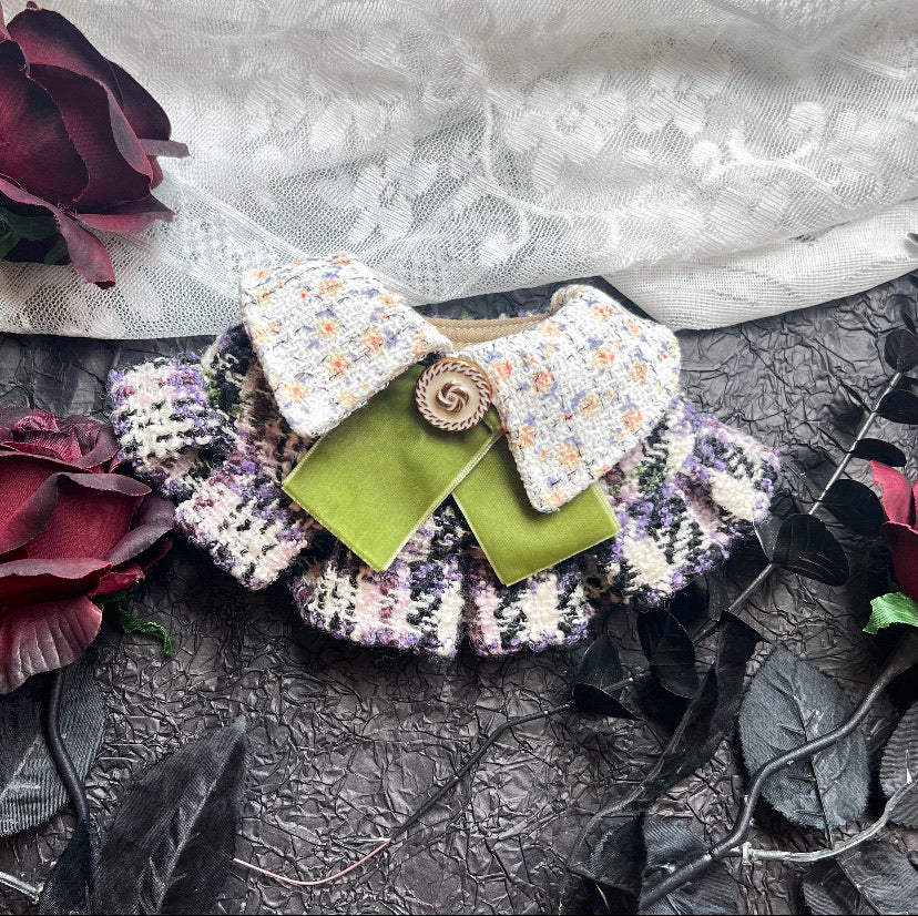 GDC0541 紫綠粗毛貴族圍巾