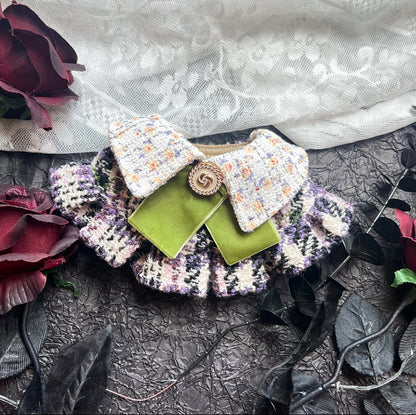 GDC0541 紫綠粗毛貴族圍巾