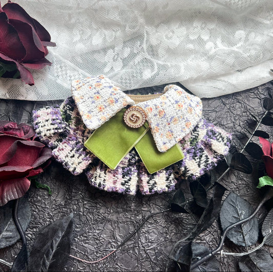 GDC0541 紫綠粗毛貴族圍巾