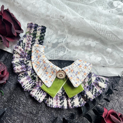 GDC0541 紫綠粗毛貴族圍巾