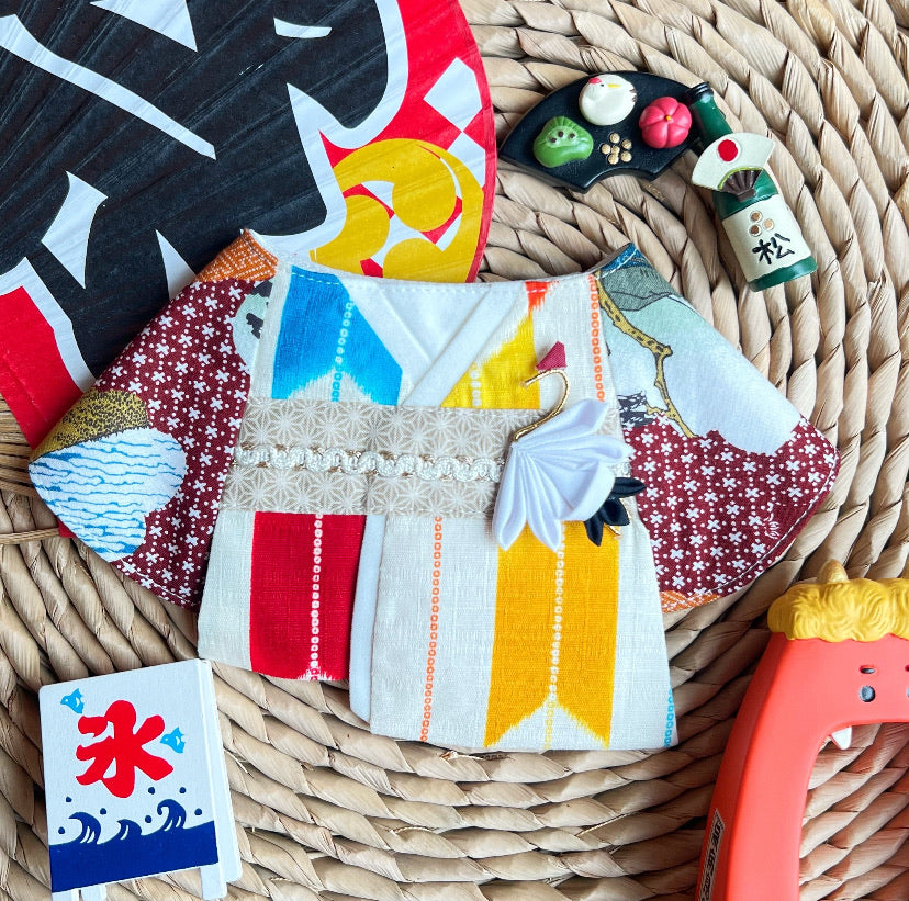 GDC0537 幸運鶴和服圍巾（竹節布）