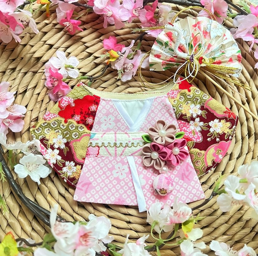 GDC0504 春櫻鈴奈羽和服圍巾