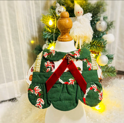 GDC0491 聖誕糖果花圈泡泡裙圍巾