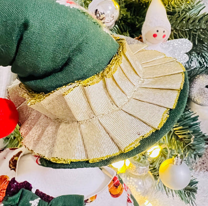 GDC0483 聖誕花圈精靈帽 (綠色)