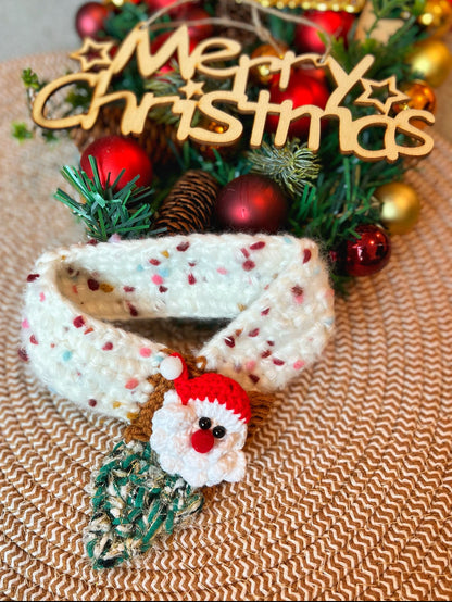 GDC0475 聖誕鈎織豆豆頸巾