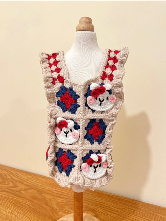 GDC0474 兔兔復古鈎織衫