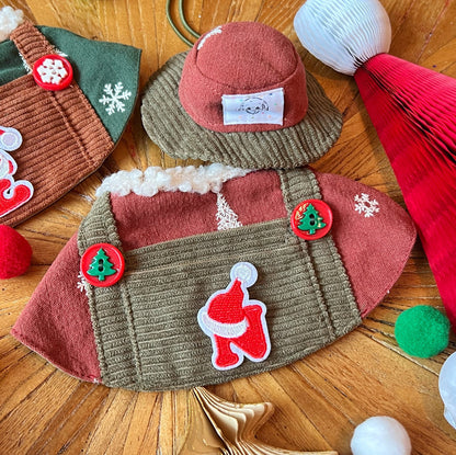 Brick Red Embroidered Deer Worker Pants Scarf (Choose your own letters) 綉紅色聖誕刺繡鹿工人褲圍巾（自選字母）