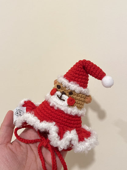 GDC0457 聖誕熊仔鈎織帽