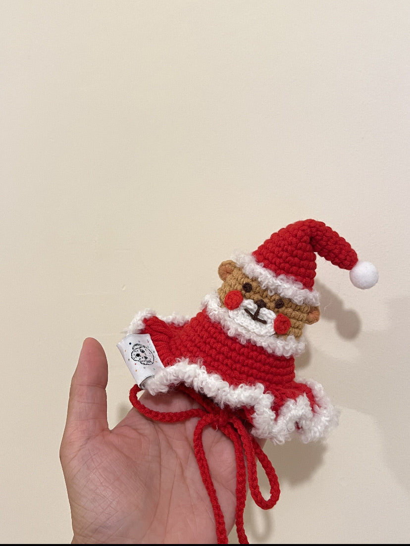 GDC0457 聖誕熊仔鈎織帽