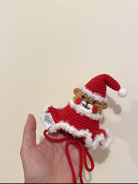 Christmas Bear Crochet Pet Hat product image 2 | GutsDogCom
