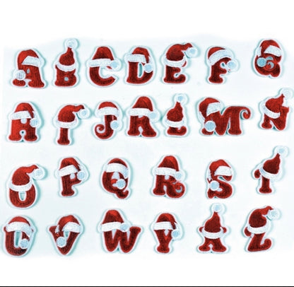 Green Embroidered Deer Worker Pants Scarf (Choose your own letters) 綠色聖誕刺繡鹿工人褲圍巾（自選字母）