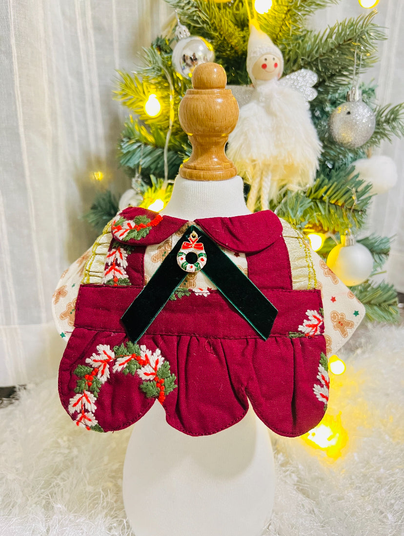 GDC0410 聖誕薑餅人泡泡裙圍巾