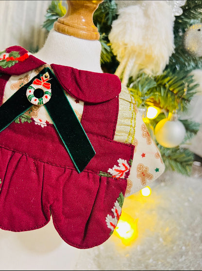 GDC0410 聖誕薑餅人泡泡裙圍巾