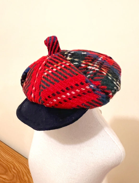 Red Plaid Detective Pet Hat product image 2 | GutsDogCom