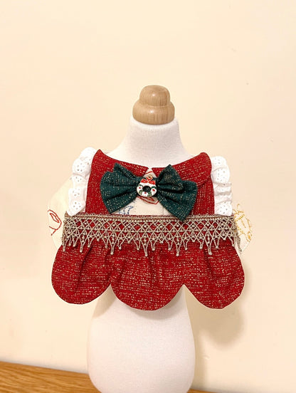 GDC0391 聖誕party泡泡裙刺繡圍巾