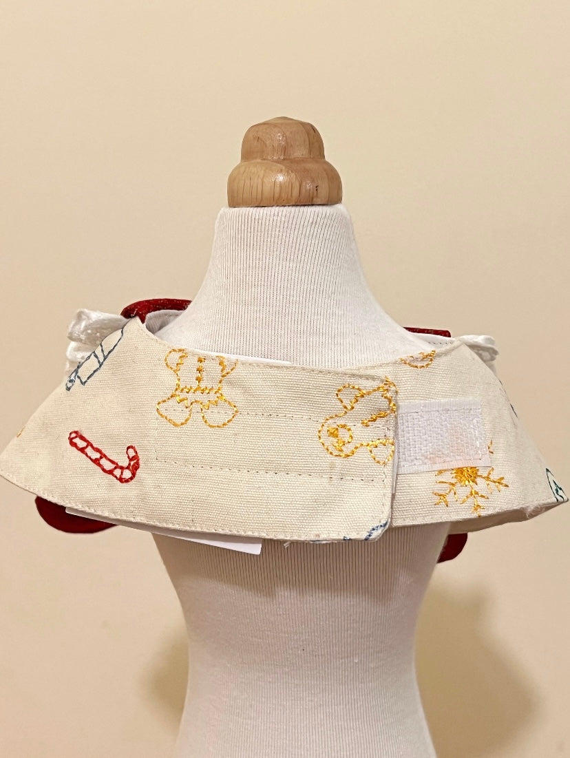 GDC0391 聖誕party泡泡裙刺繡圍巾